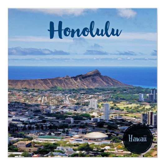 Honolulu reisposter perfect poster (Voorkant)