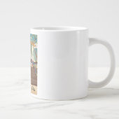 Honolulu  retro Revel print Extra Grote Beker (Rechts)