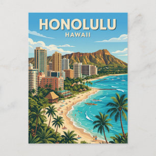 Honolulu Silhouette Hawaï Briefkaart