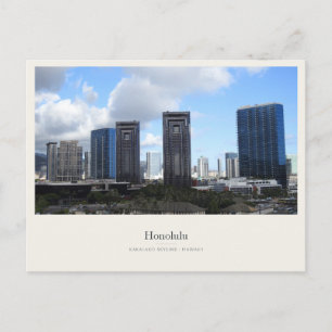 Honolulu Silhouette in Kakaako Briefkaart