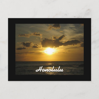 Honolulu Sunset Briefkaart