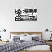 Honolulu, Uitzicht Hawaii van de Bondsdag en Post Canvas Afdruk (Insitu (Slaapkamer))