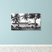 Honolulu, Uitzicht Hawaii van de Bondsdag en Post Canvas Afdruk (Insitu (Houten vloer))