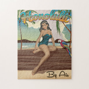 Honolulu vintage vakantie Reisprint Legpuzzel