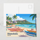 Honolulu VS Briefkaart (Voorkant / Achterkant)