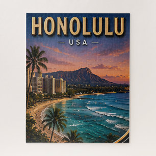 Honolulu Waikiki Beach Tropisch Paradijs Legpuzzel