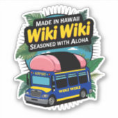 Honolulu Wiki-Wiki Shuttle Bus Sticker (Voorkant)