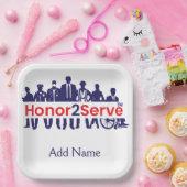 Honor2Serve Papieren Bordje (Feest)