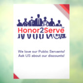 Honor2Serve-vensterkoppeling Raamsticker (Vel 3)