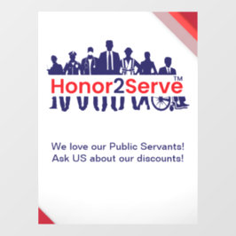 Honor2Serve-vensterkoppeling Raamsticker
