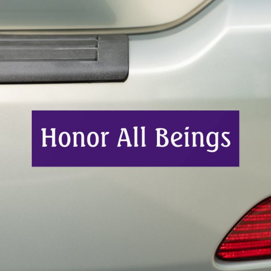 Honor Alle Beings Bumpersticker (Op auto)