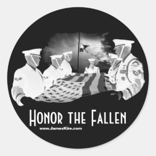 Honor de slachtoffers ronde sticker
