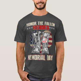 Honor de vlag van de Fallen Heroes Memorial Day T-shirt