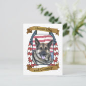 Honor Dog en land Briefkaart (Staand voorkant)
