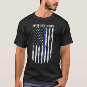  "Honor Duty Courage"-veteranen bij de Amerikaanse T-shirt
