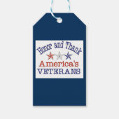 Honor en dank Amerikaanse veteranen Cadeaulabel (Voorkant)