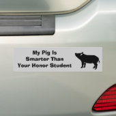 Honor Pig Bumpersticker (Op auto)