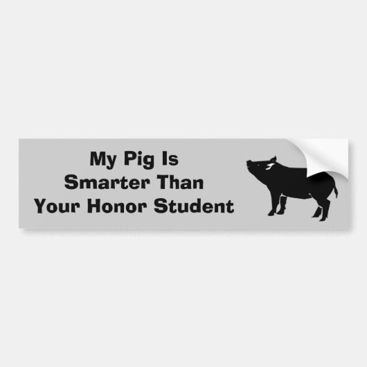 Honor Pig Bumpersticker (Voorkant)