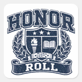 Honor Roll – Academic Excellence College Vierkante Sticker