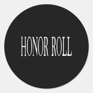Honor Roll Student Recognition Ronde Sticker