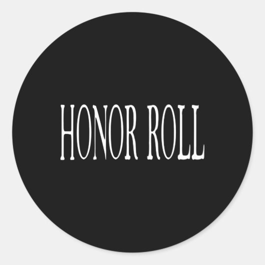 Honor Roll Student Recognition Ronde Sticker (Voorkant)