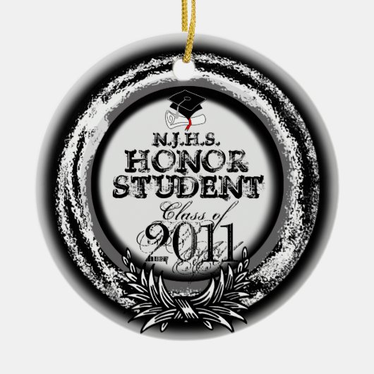 Honor Student Award klasse of 2011 Ornament Silver (Voorkant)