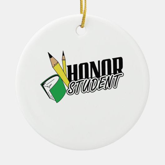 HONOR STUDENT KERAMISCH ORNAMENT (Voorkant)