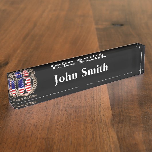 Honor The Fallen - Crest Naambordje (Zijkant)