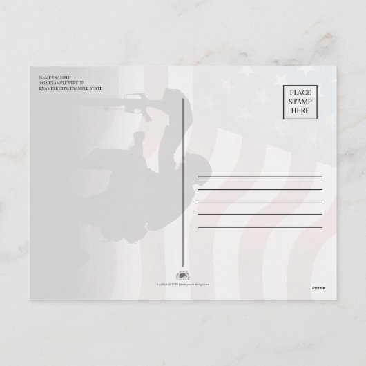 Honor The Fallen Feestdagenkaart (Achterkant)