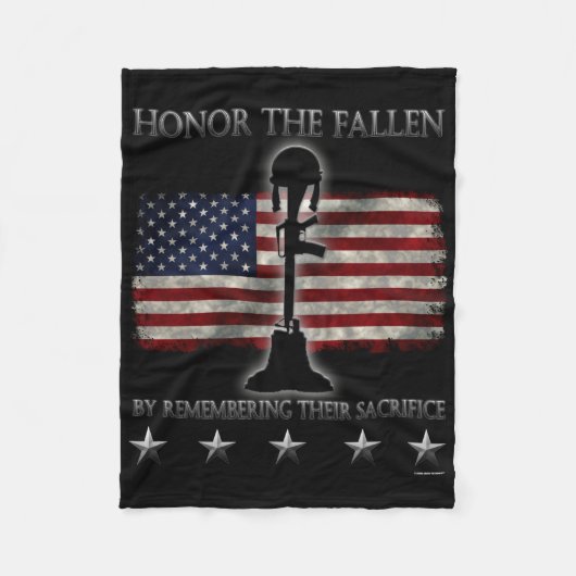 Honor The Fallen Fleece Deken (Voorkant)