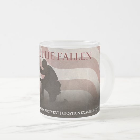 Honor The Fallen Matglas Koffiemok (Voorkant rechts)