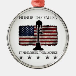 Honor The Fallen Metalen Ornament
