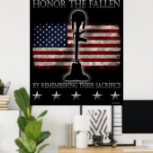 Honor The Fallen Poster (Thuiskantoor)