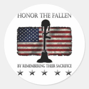 Honor The Fallen Ronde Sticker