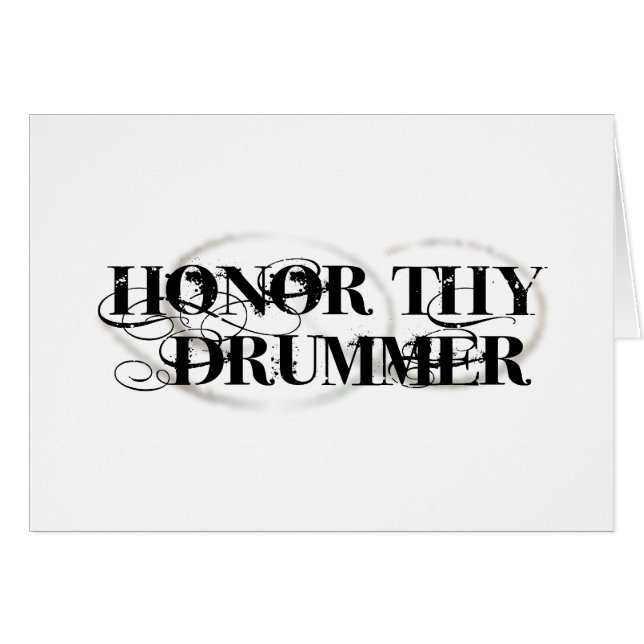 Honor Thy Drummer (Voorkant Horizontaal)