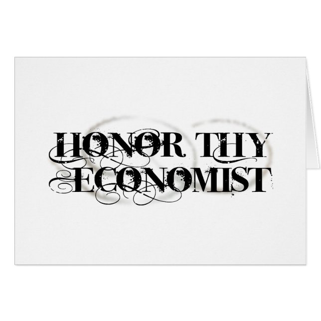 Honor Thy Economist (Voorkant Horizontaal)