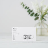 Honor Thy Massage Therapist Visitekaartje (Staand voorkant)