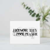Honor Thy Pool Player Briefkaart (Staand voorkant)