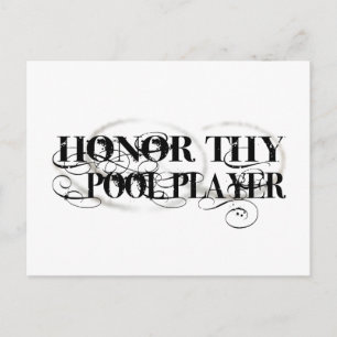Honor Thy Pool Player Briefkaart