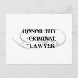 Honor Thy Strafadvocaat Briefkaart