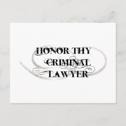 Honor Thy Strafadvocaat Briefkaart (Voorkant)