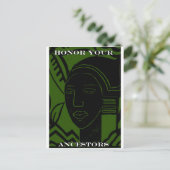 "HONOR UW ANCESTOREN" BRIEFKAART (Staand voorkant)