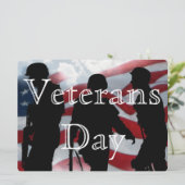 Honor Veterans Day 6.5" x 8.75" Invitation (Debout devant)