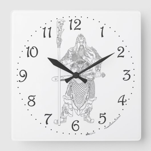 Honorable Ancêtre Carré Horloge murale (Recto)