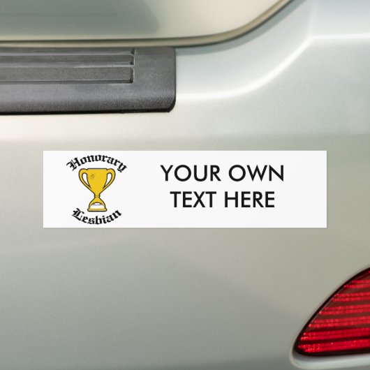 HONORAIR LESBIAN -.png Bumpersticker (Op auto)