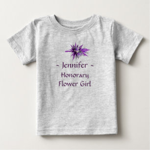 Honorary Bloemenmeisje w. Name Paars Lily Bouquet 