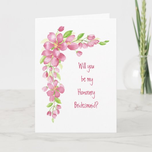 Honorary Bridesmaid Cherry Blossom Pink (Voorkant)