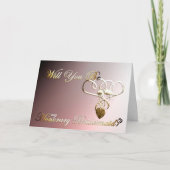 Honorary Bridesmaid-voorstel huwelijksuitnodiging Bedankkaart (Voorkant)