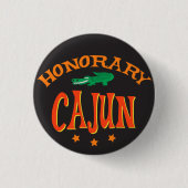 Honorary Cajun met Alligator Ronde Button 3,2 Cm (Voorkant)