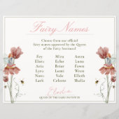Honorary Fairy  Floral Certificaat Namen (Voorkant)